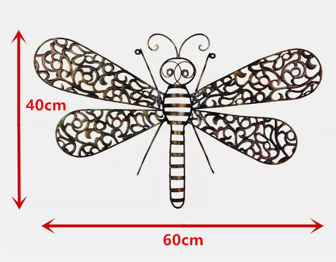Metal Dragonfly Wall Art Garden Wall Home Decor Sculpture ZH10A325