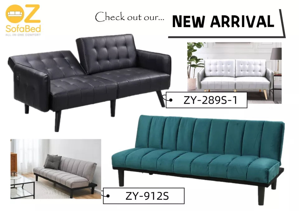 3 Seater with Ottoman Sofabed Velvet Comfort Sofa Bed Seat Living Room ZY-879D