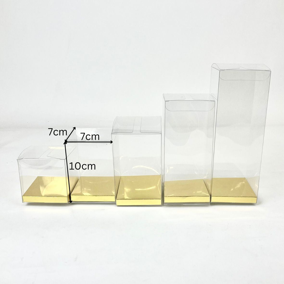 PET Clear Box with 7x7cm Base 120pcs