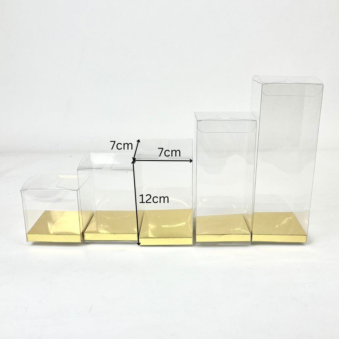 PET Clear Box with 7x7cm Base 120pcs