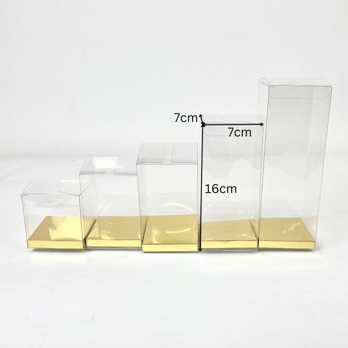 PET Clear Box with 7x7cm Base 120pcs