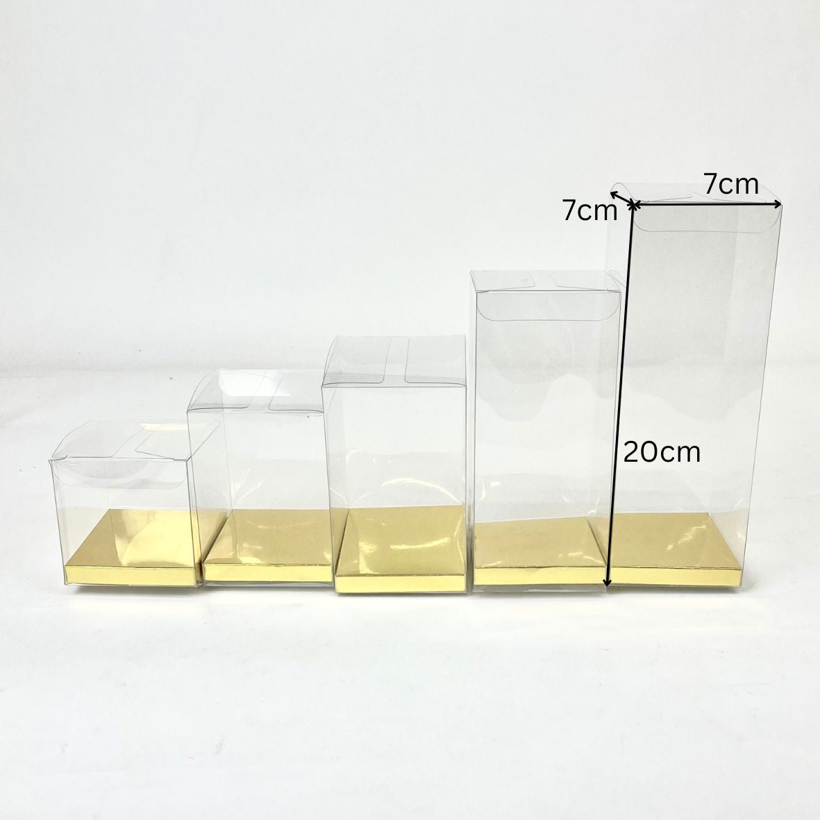 PET Clear Box with 7x7cm Base 120pcs