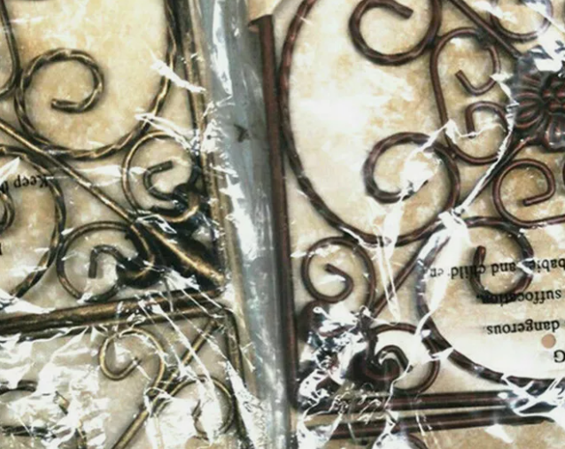 2pcs 36cm Wall Art Decoration Metal Iron Sculptures Home Day Gift 3053