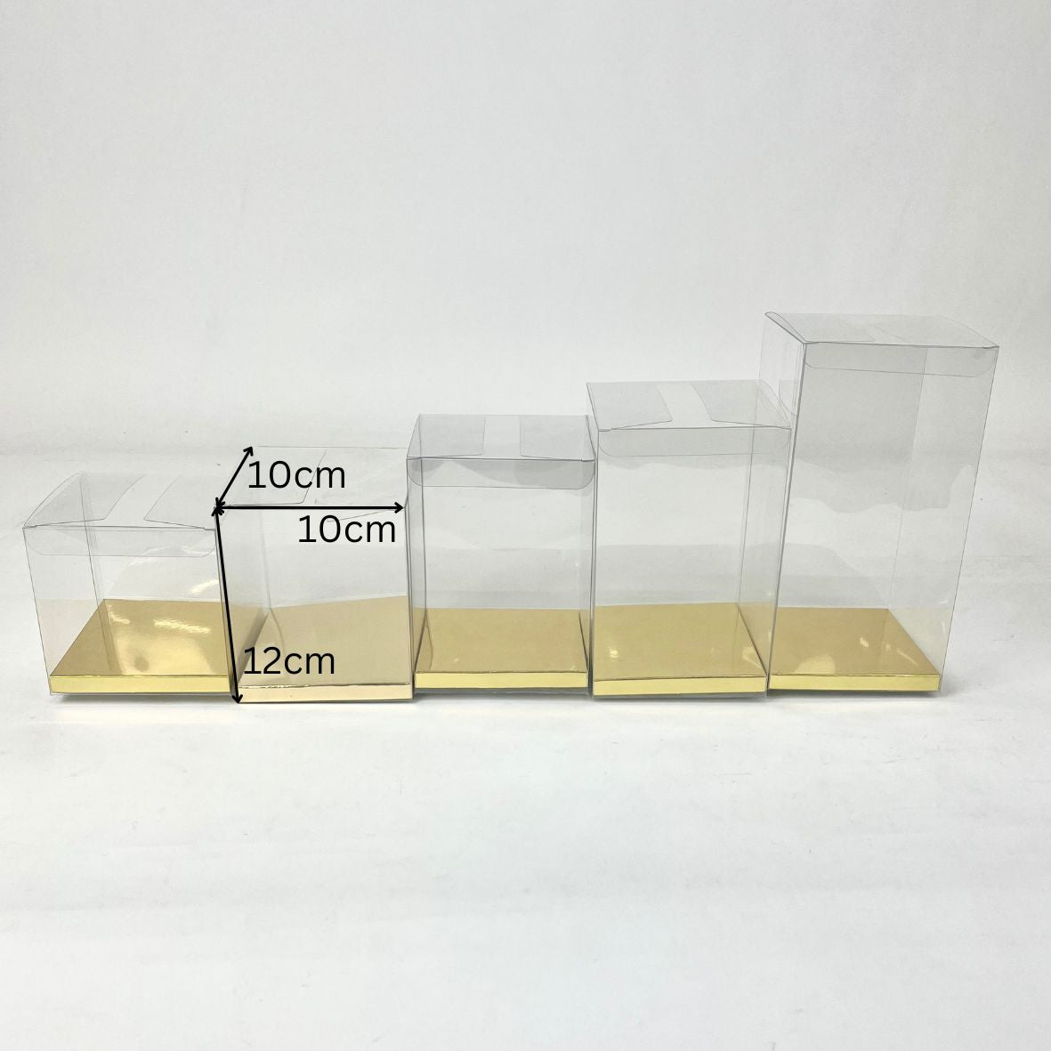 PET Clear Box with 10x10cm Base 120pcs