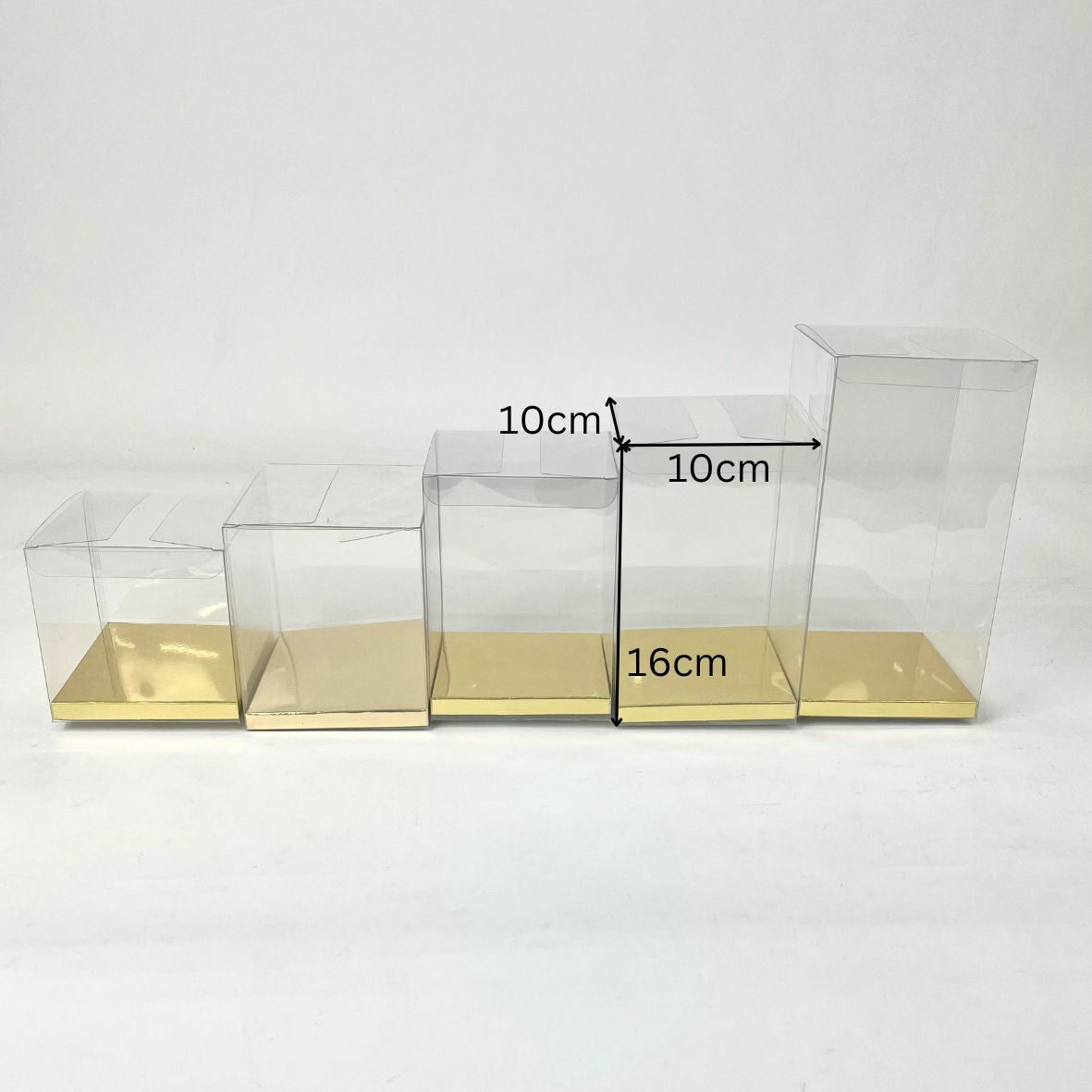 PET Clear Box with 10x10cm Base 120pcs