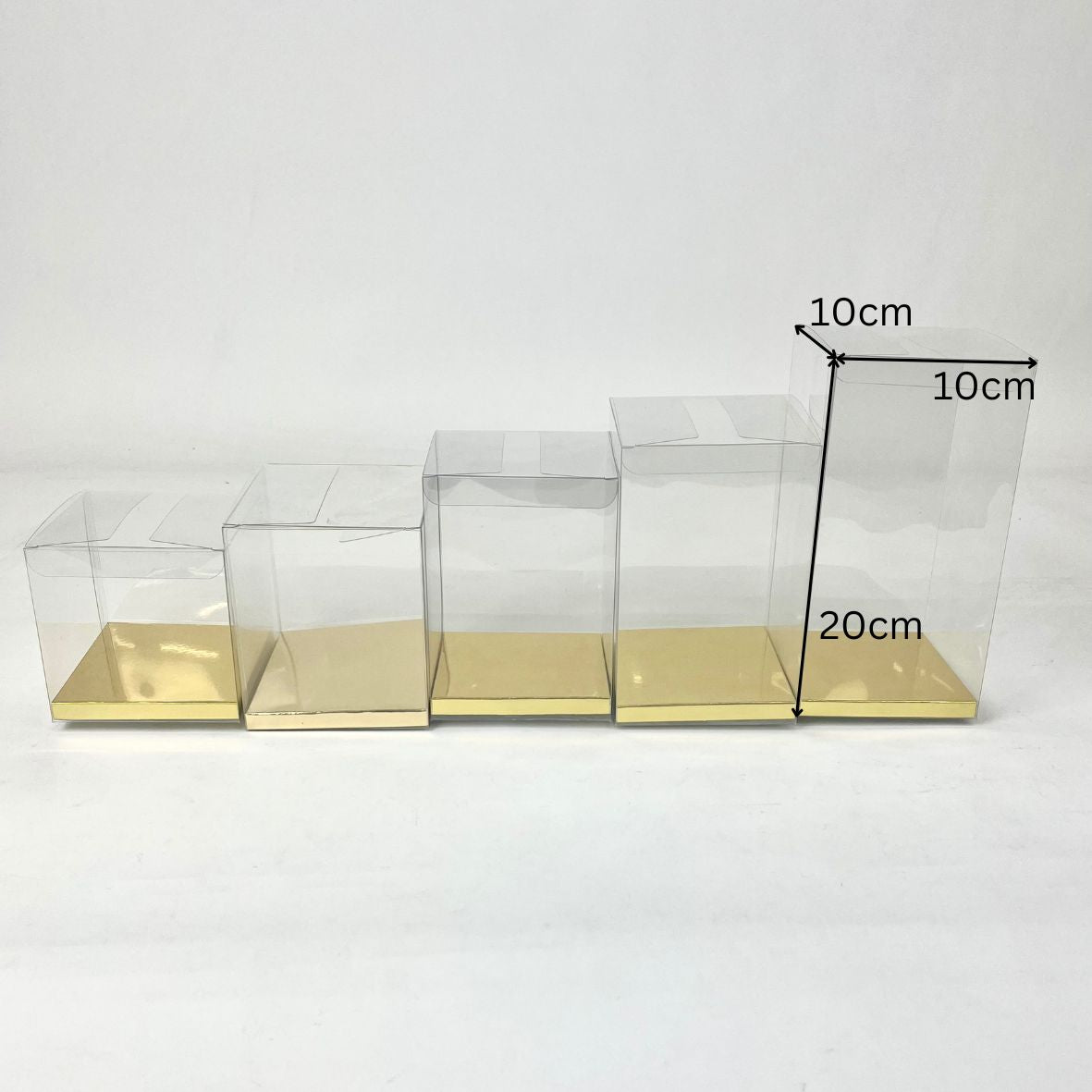 PET Clear Box with 10x10cm Base 120pcs