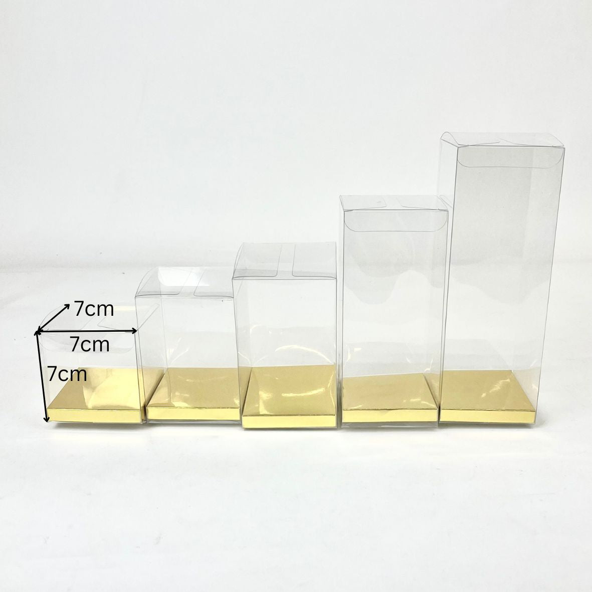 PET Clear Box with 7x7cm Base 120pcs