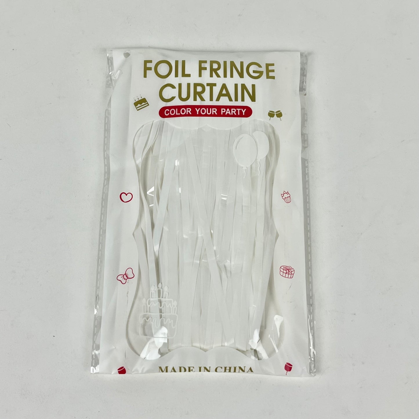 Foil fringe curtain