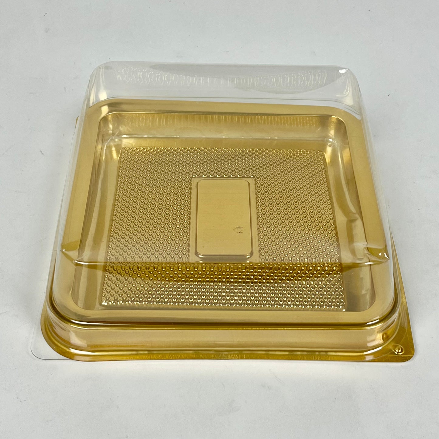 Plastic Serving Tray with Lid Platters Gold Catering Packaging Box Holder