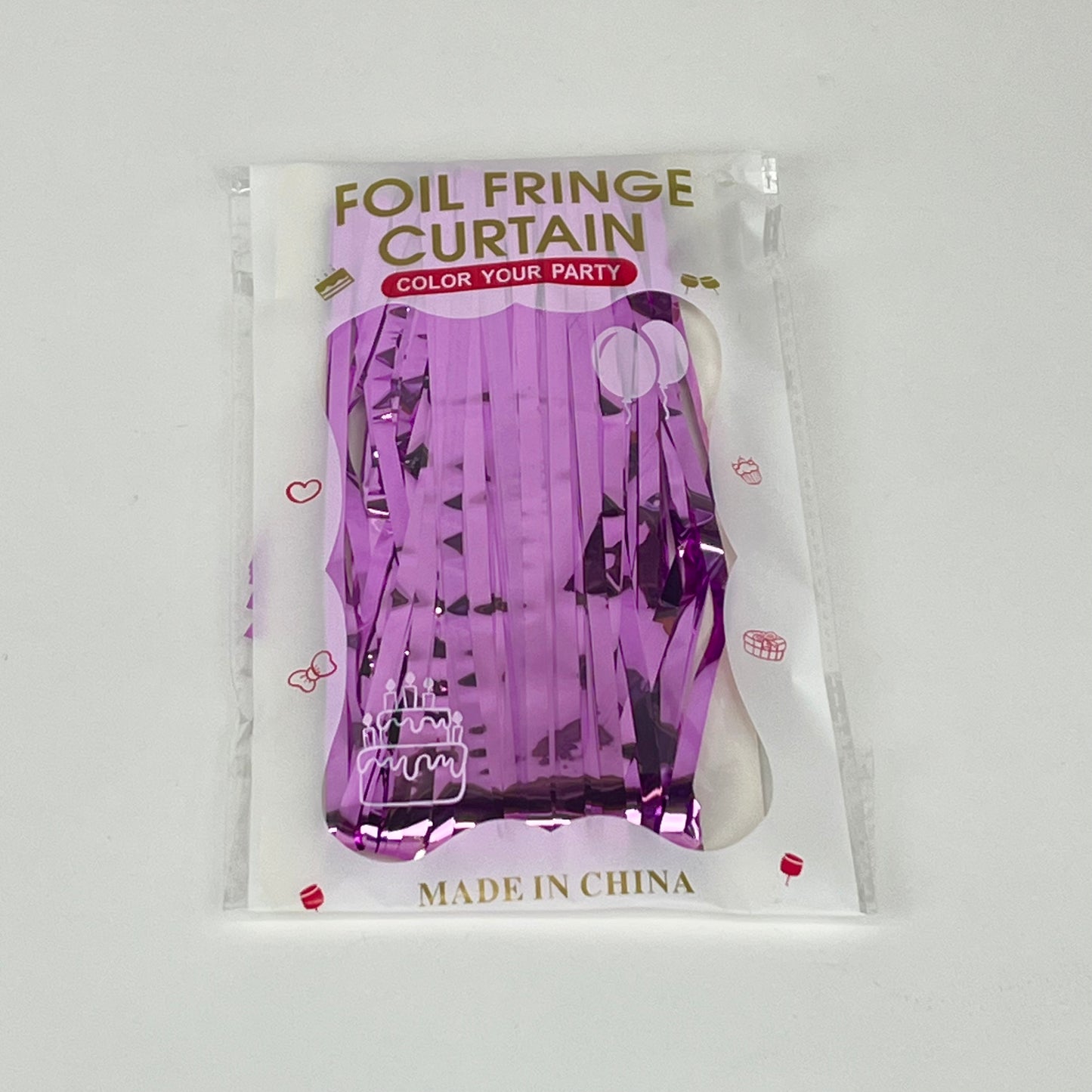 Foil fringe curtain