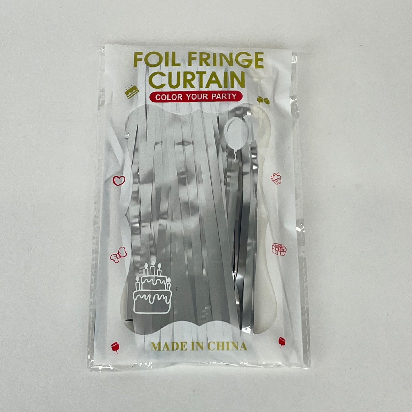 Foil fringe curtain