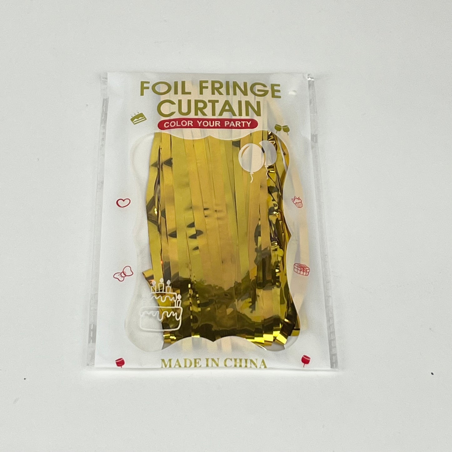 Foil fringe curtain