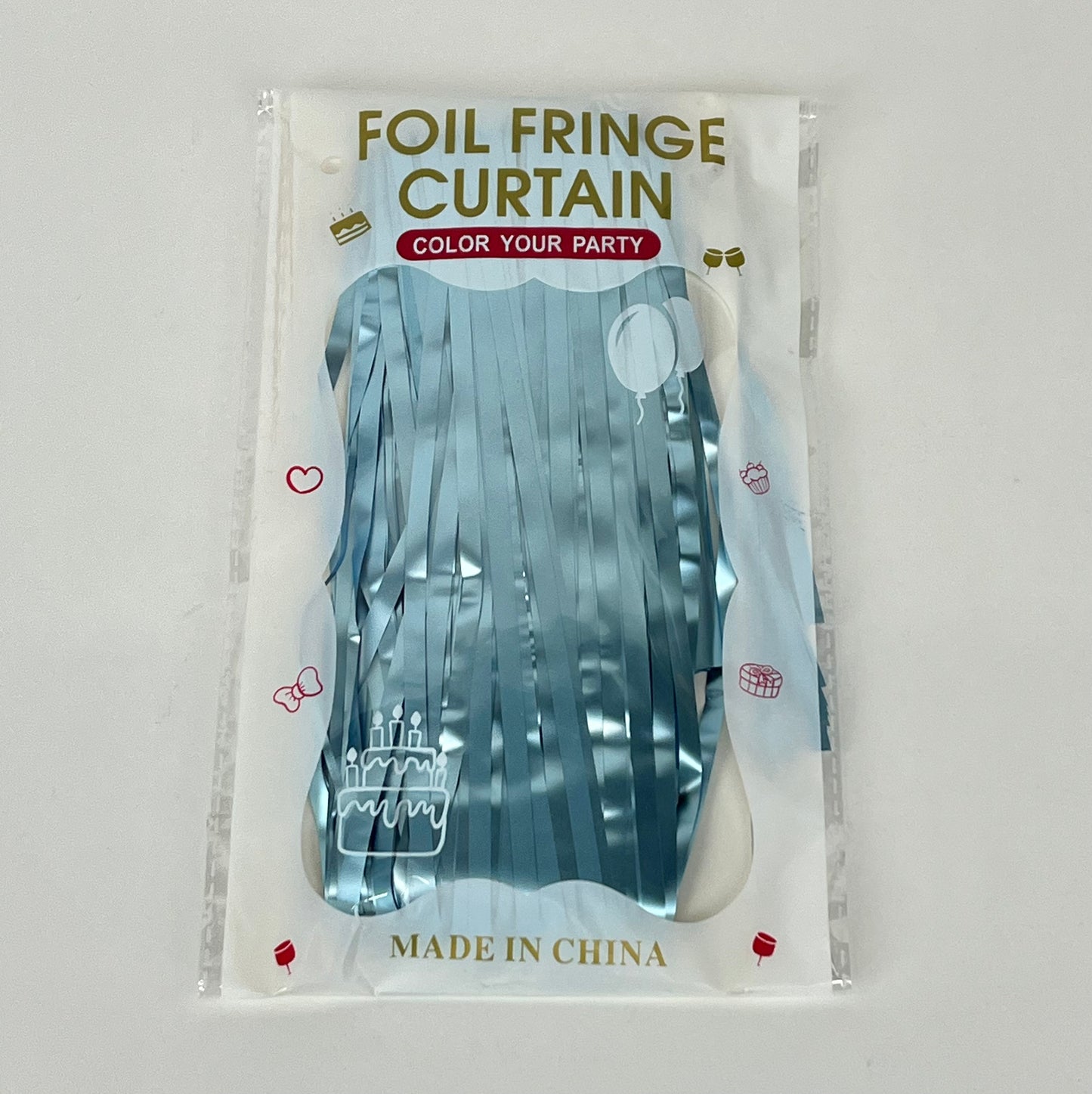 Foil fringe curtain