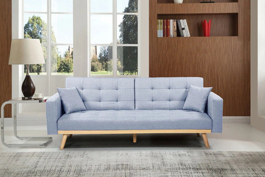 3 Seater Sofabed Solid Wood Base Sofa Bed Seat Chair ZY-1070B-1 MEL FREE POSTAGE