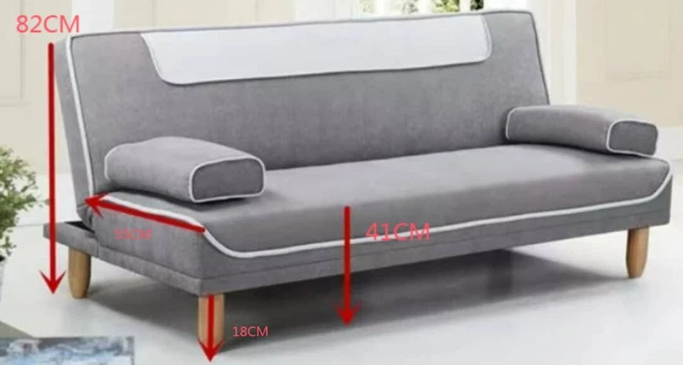 3 Seater Sofabed 2 Color Piping Design Solid Wood Base Sofa Bed Living ZY-2031