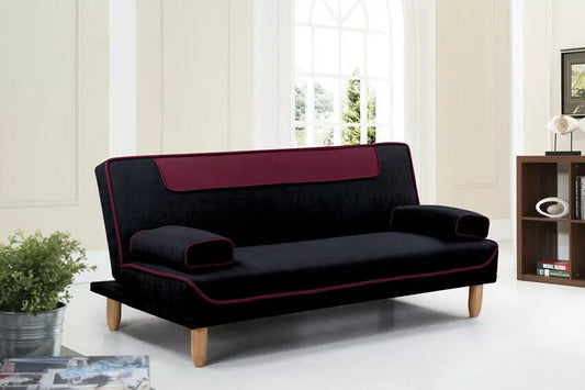 3 Seater Sofabed 2 Color Piping Design Solid Wood Base Sofa Bed Living ZY-2031